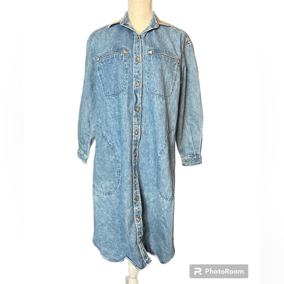Banana Republic Jackets & Blazers - Vintage Banana Republic Denim Button Down Front Long Jacket/Dress